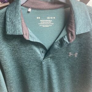 UA Heather Green Polo Shirt Classic Design